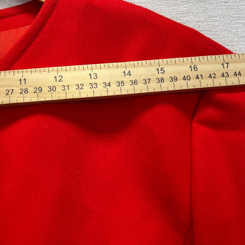 MCM Pendleton Red Wool Button Down Cropped Jacket… - image 4